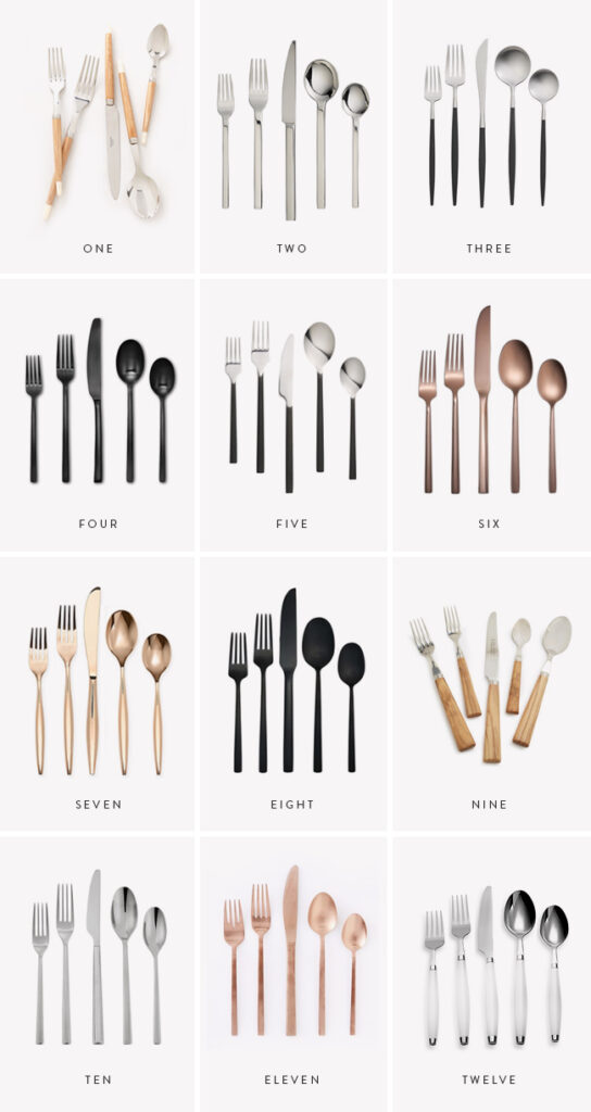 12 modern flatware sets almost makes perfect