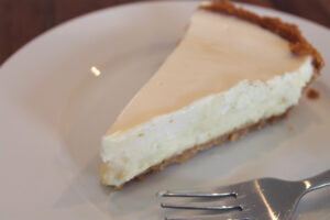 eating this: lime cheesecake