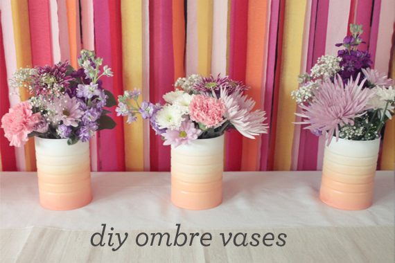 DIY: Ombrè Vase From A Juice Jug