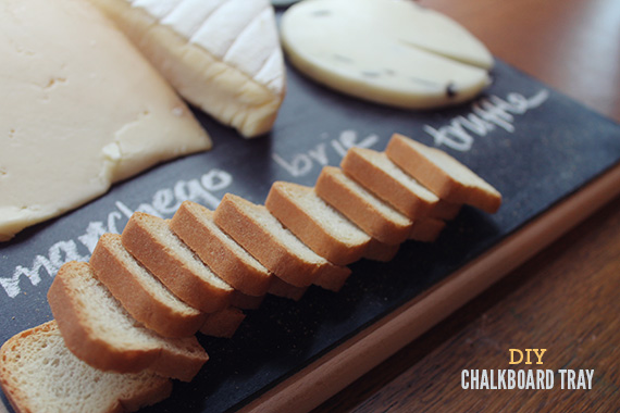 DIY Chalkboard Tray