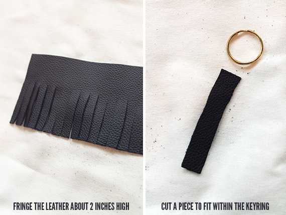 making this: leather tassel keychain – almost makes perfect