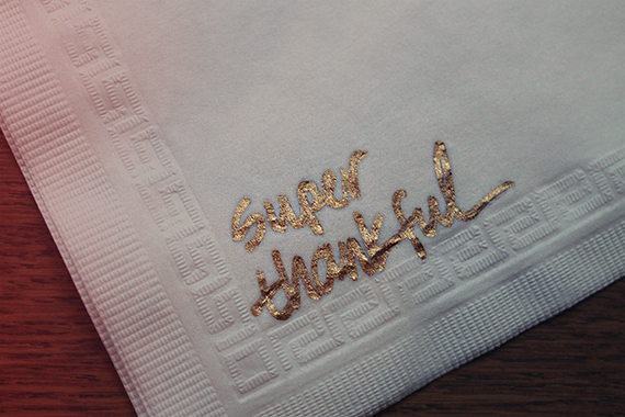 diy gold leaf cocktail napkins – almost makes perfect