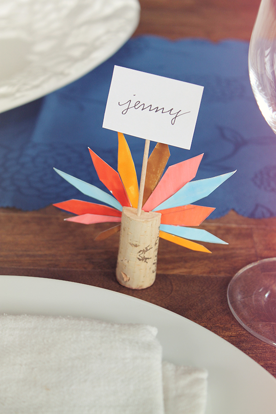 diy turkey feather place cards – almost makes perfect