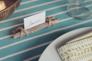 diy twig and twine place cards