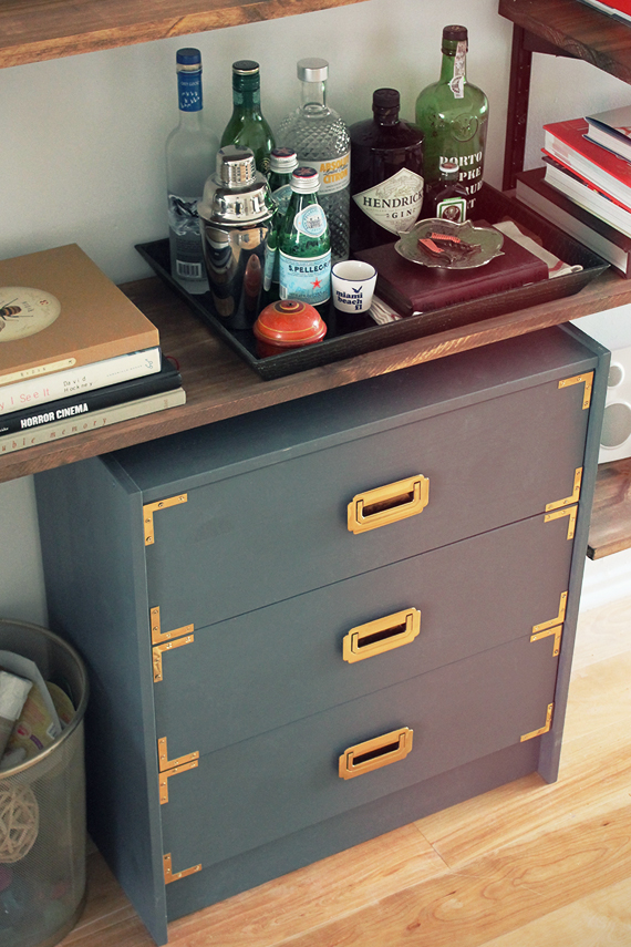 Wardrobe Trunk Upcycled Into Campaign Style Bookcase