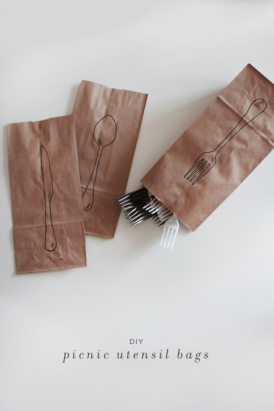 diy plasticware picnic bags (with free printable!) – almost makes