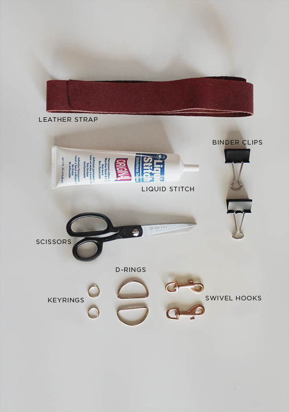 DIY easy leather strap shelf — Caroline Burke