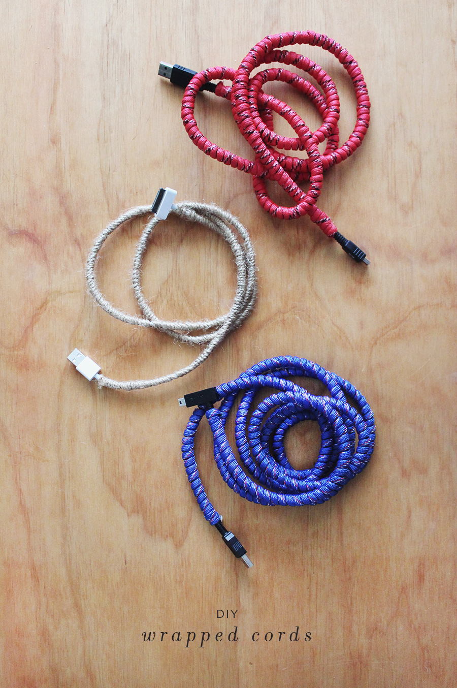 diy wrapped cords – almost makes perfect