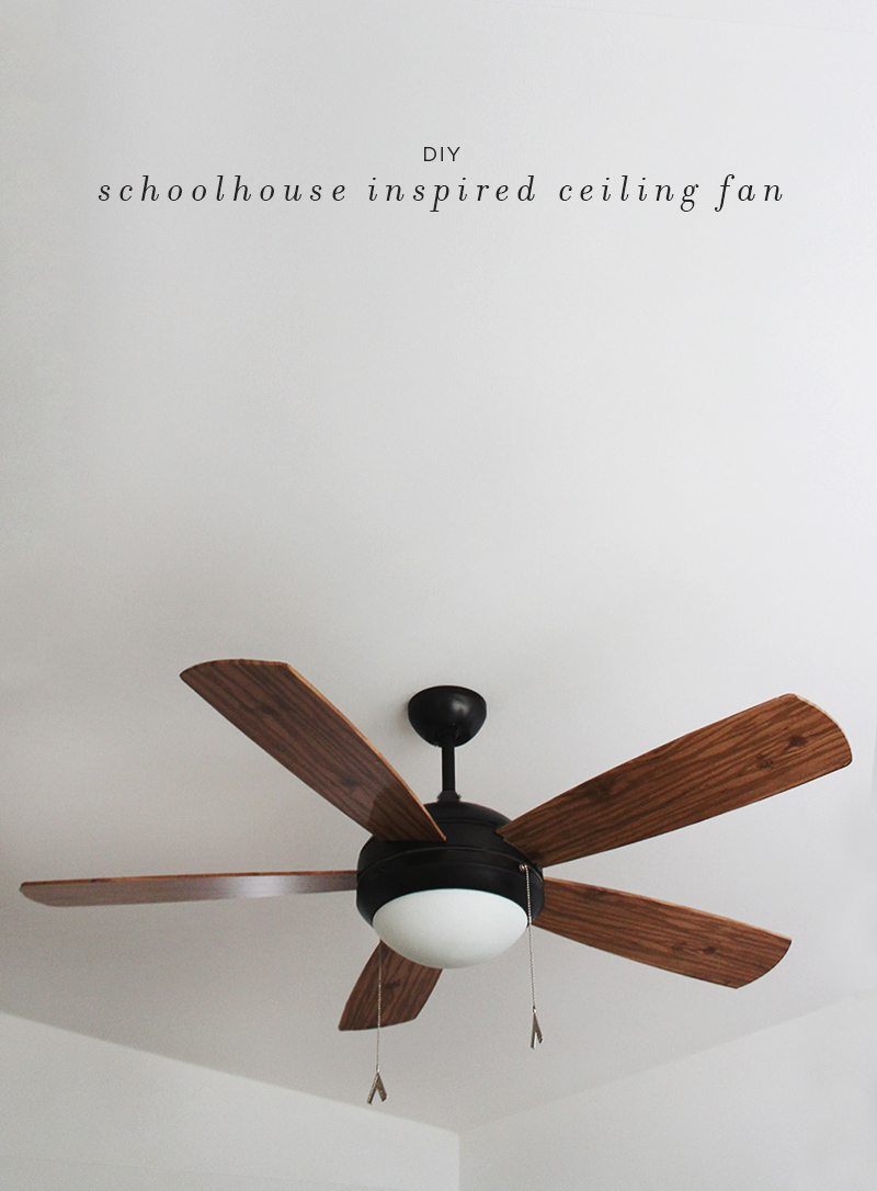 diy schoolhouse inspired ceiling fan