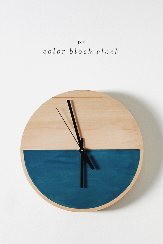 brand Prelude Talloos diy color block clock - almost makes perfect