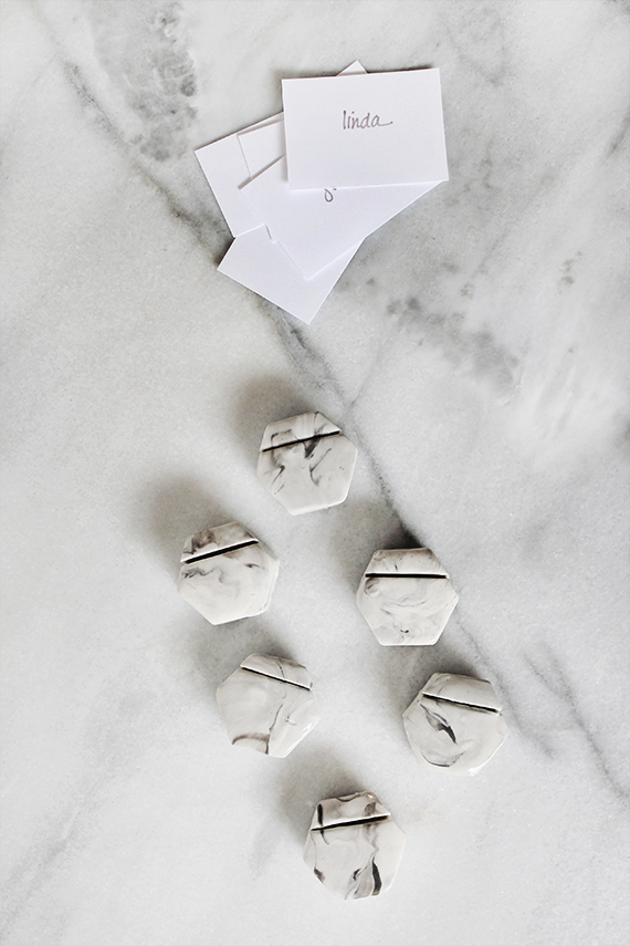 diy marble place cards