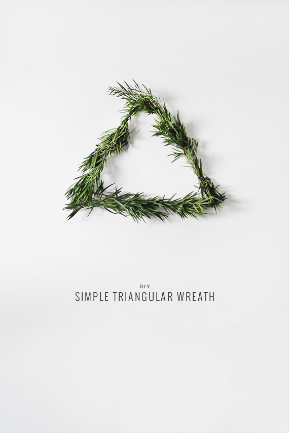 diy triangular wreath by almost makes perfect