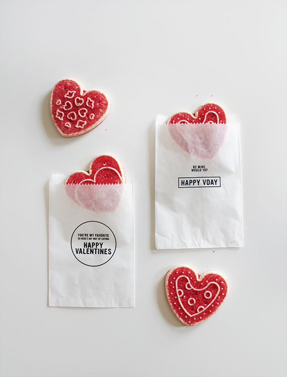 diy valentines treat bags with free printables