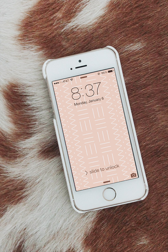 free mudcloth iphone wallpaper // almost makes perfect