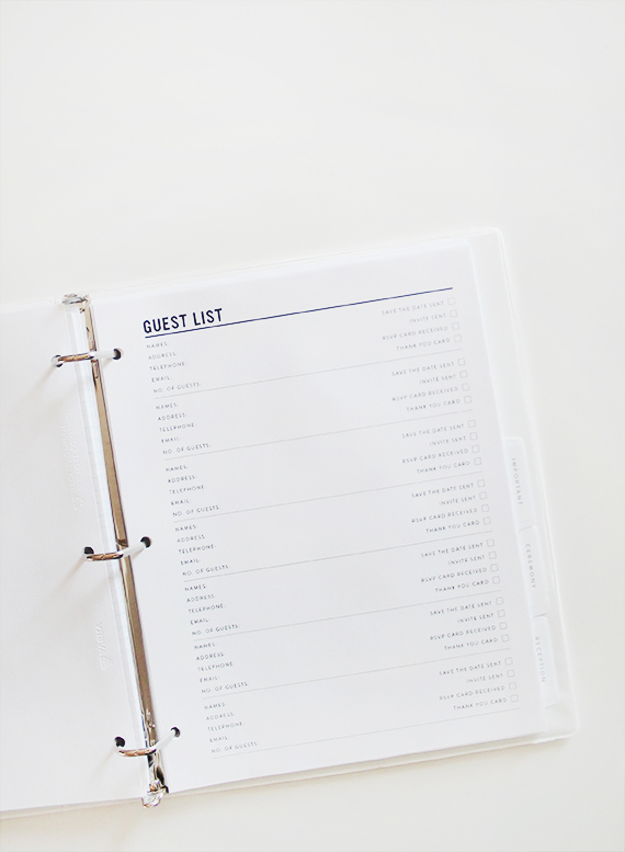 diy guest list template