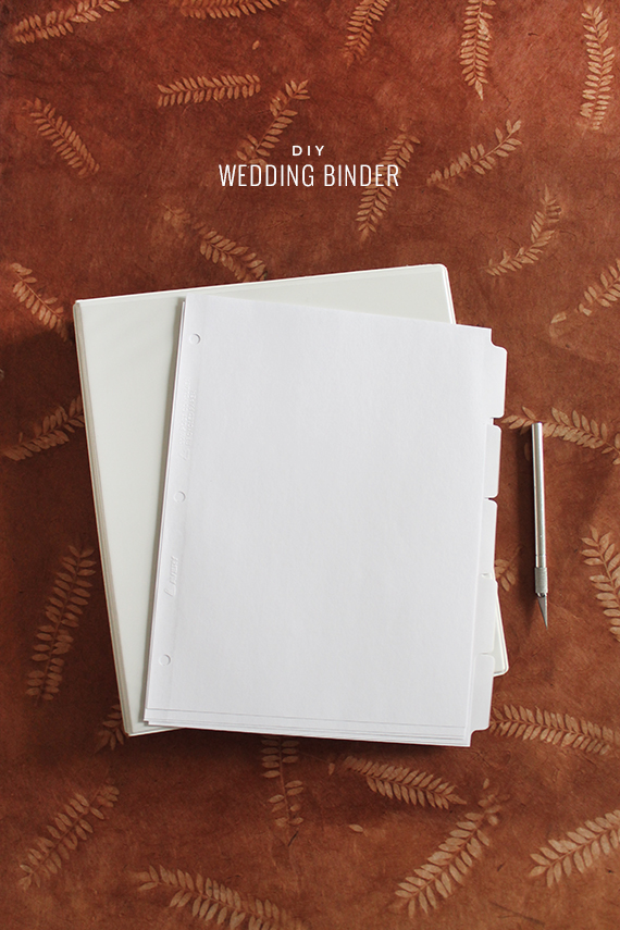 diy wedding binder