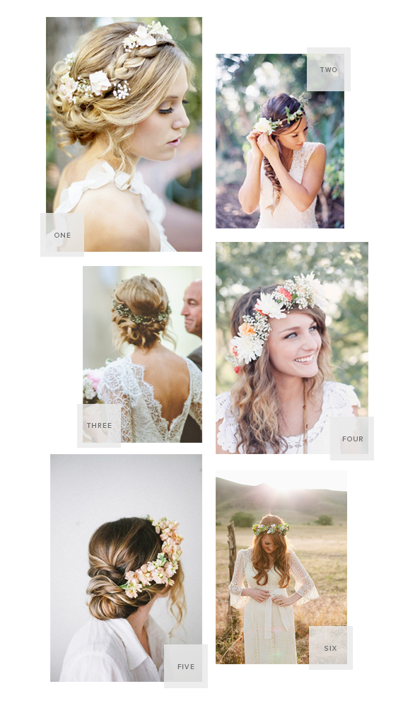 wedding floral crowns roundup // almost makes perfect