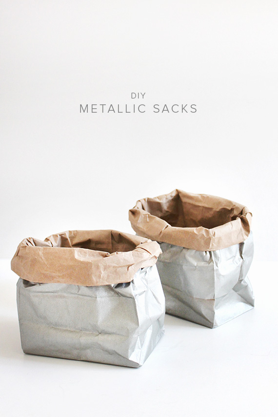 diy metallic sacks | almost makes perfect