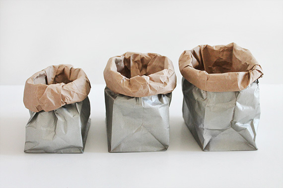 diy metallic sacks