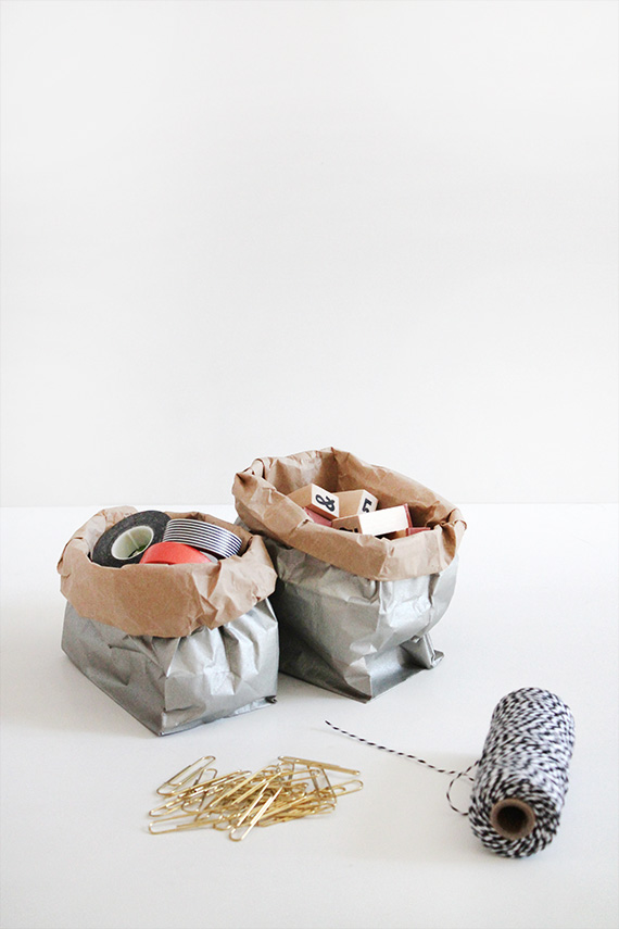 diy metallic storage sacks