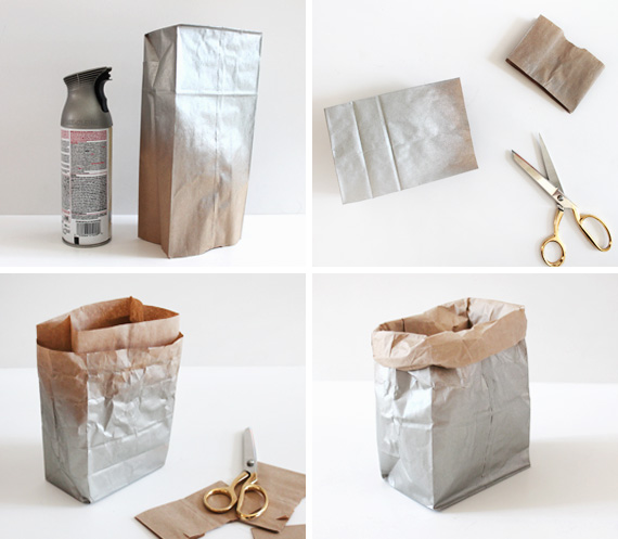 metallic sack diy