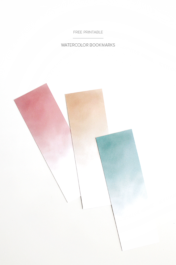 printable watercolor bookmarks