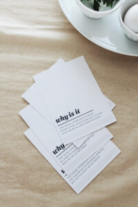 passover printables : four questions place cards