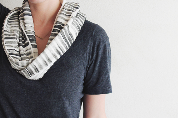 diy stamped scarf