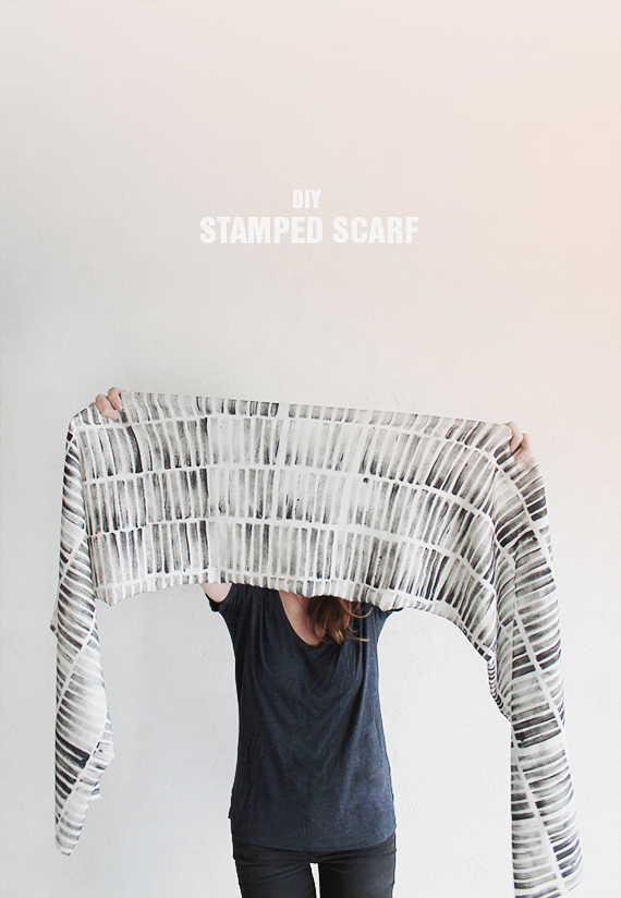 diy stamped scarf | almost makes perfect