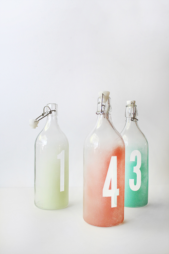 diy watercolor table numbers