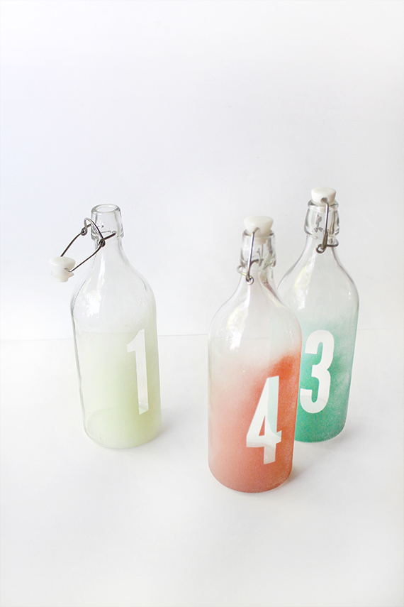 diy watercolor table numbers  |  almost makes perfect