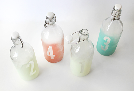diy watercolor table numbers  | almost makes perfect