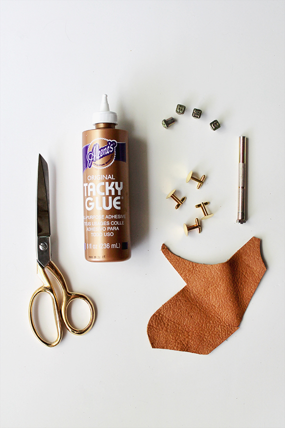 diy leather cufflinks