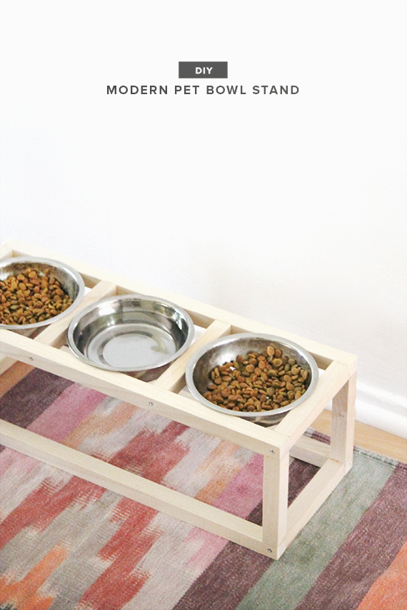 diy modern pet bowl stand – almost makes perfect