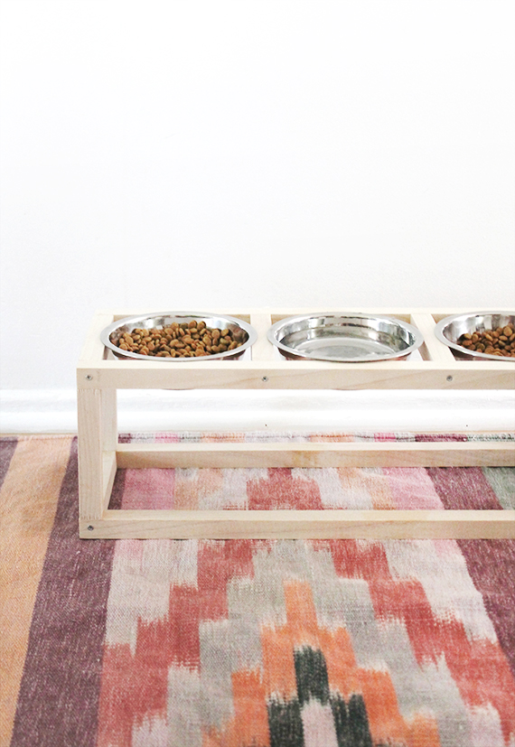 diy modern pet bowl stand