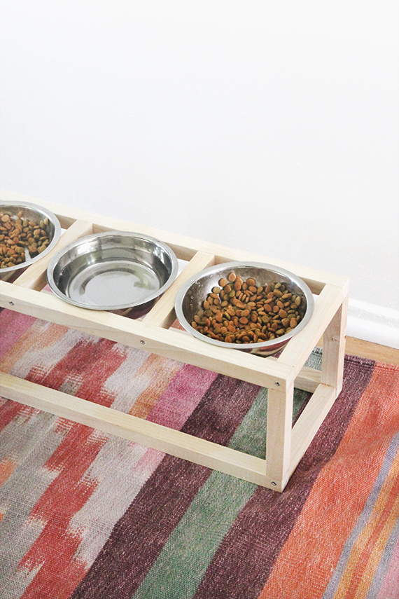 diy modern pet bowl stand