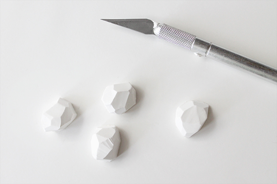 geo clay cufflinks