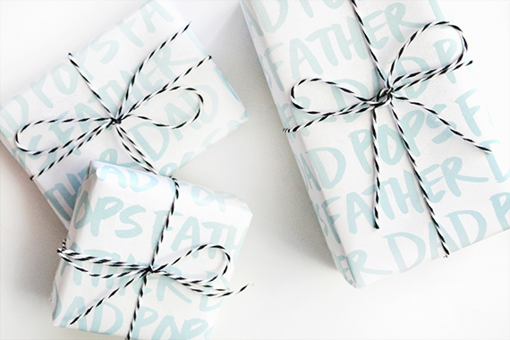 printable fathers day gift wrap