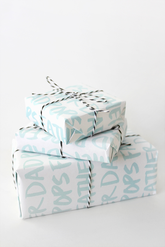 printable fathers day gift wrap