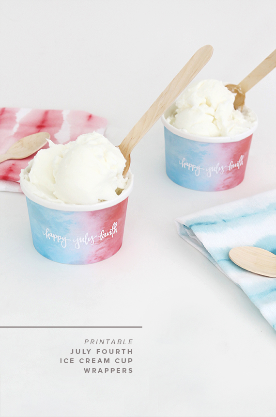 printable july 4th ice cream cup wrappers | almost makes perfect