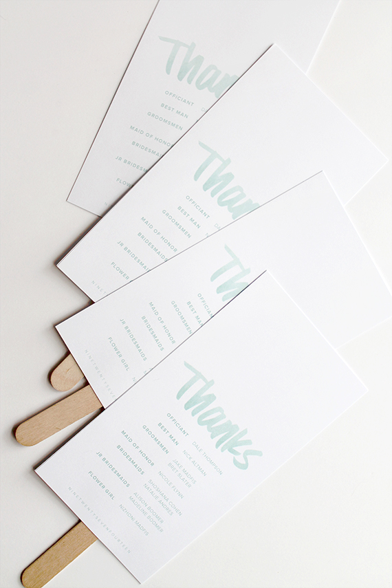 diy wedding program fans | almost makes perfect