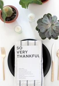 printable thanksgiving menus