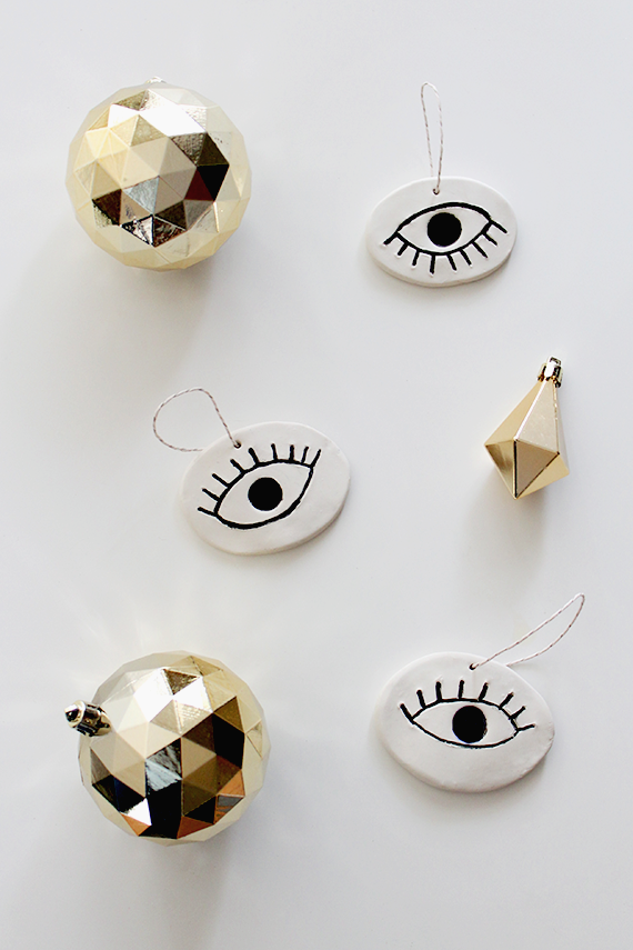 diy eye ornaments  | almost makes perfect