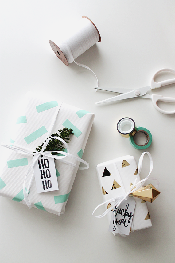 diy washi tape gift wrapping – almost makes perfect