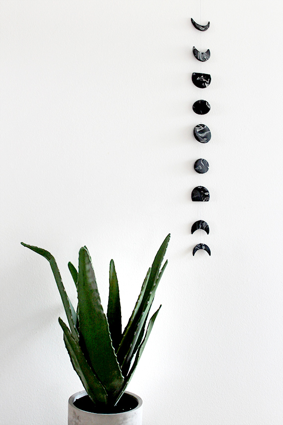 diy moon phase wall hanging | almost makes perfect