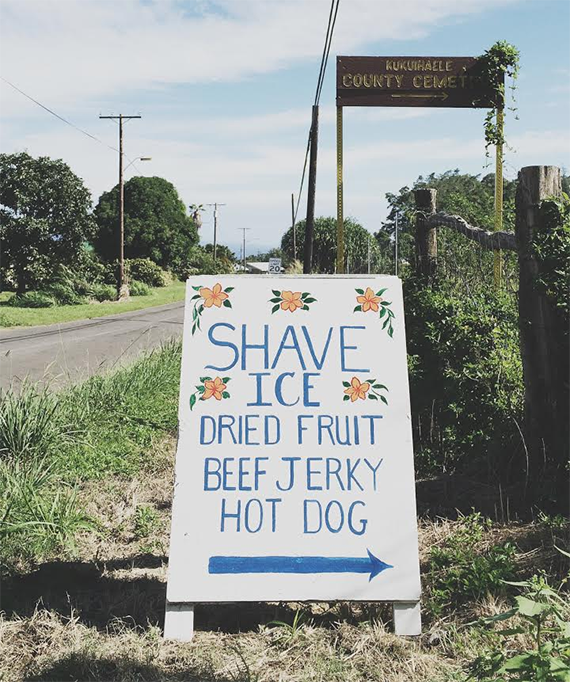 shave ice sign