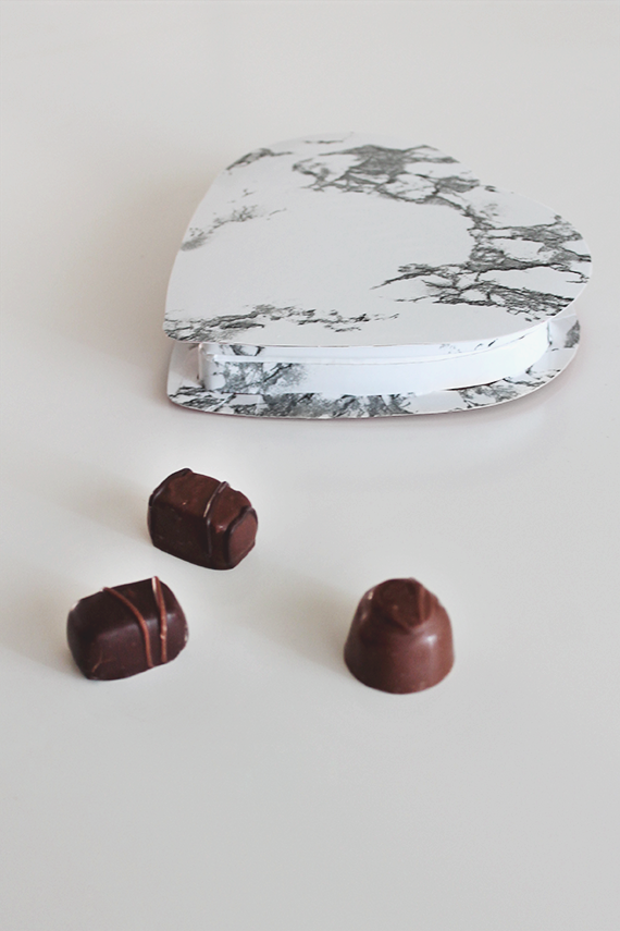 marble valentines chocolate boxes  | almost makes perfect