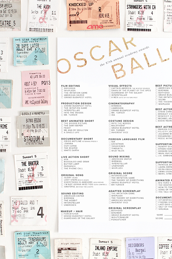 printable 87th oscar ballot | almost makes perfect