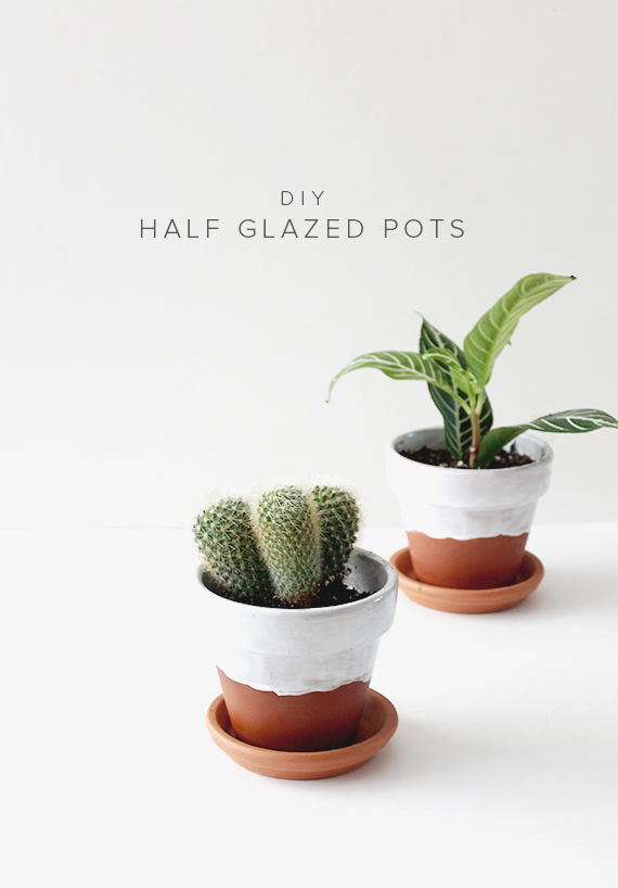 diy half glazed pots | almost makes perfect