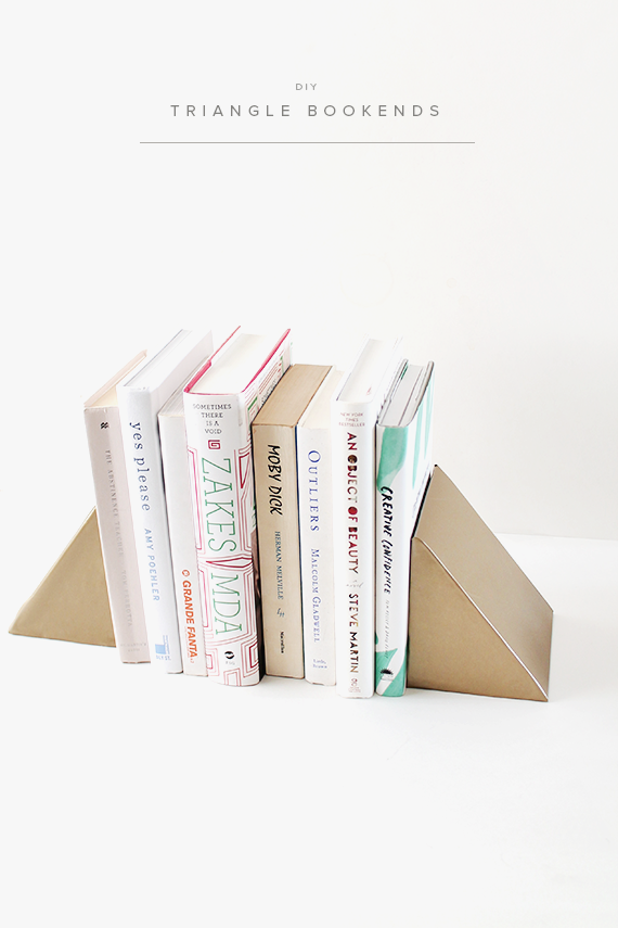 diy triangle bookends  |  almost makes perfect